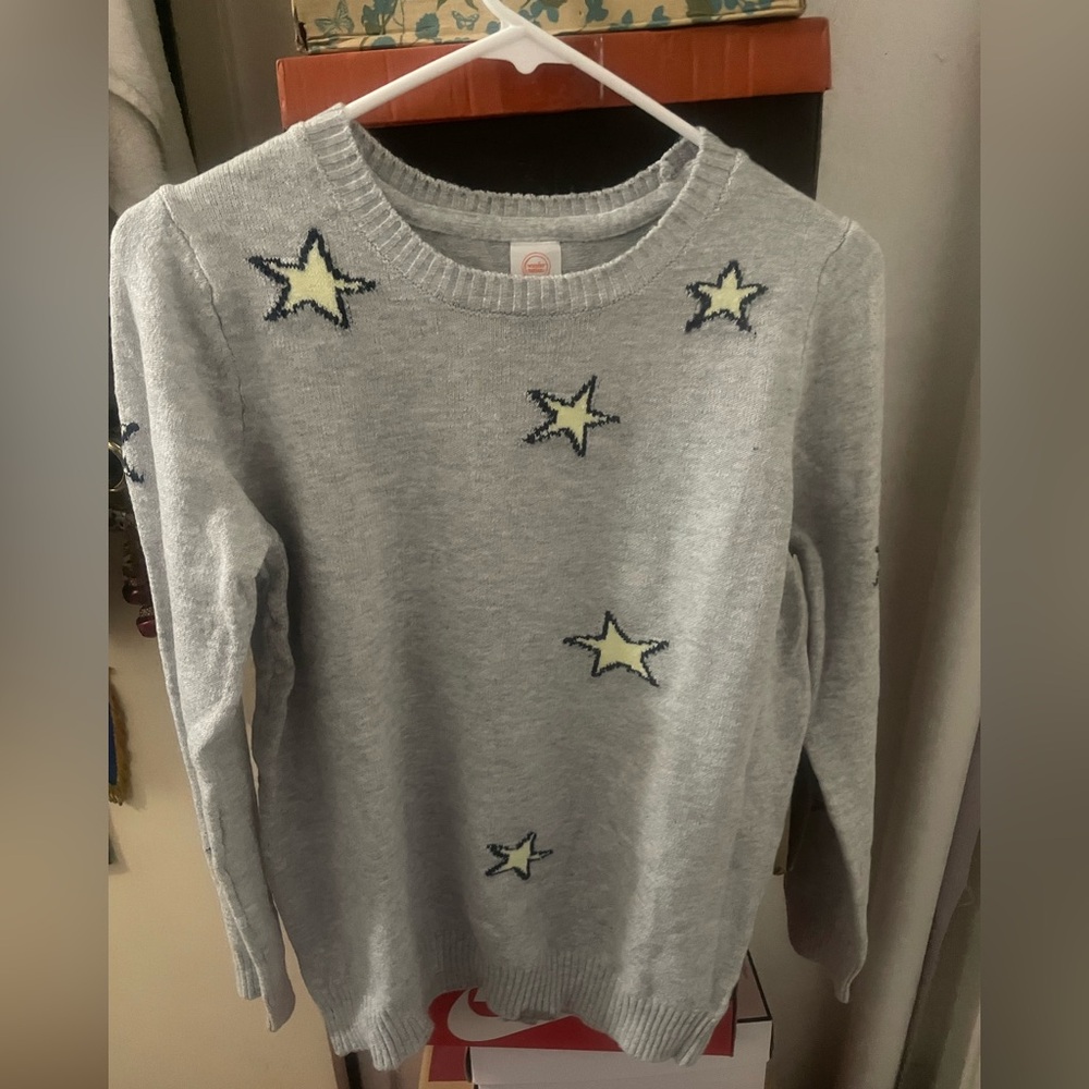 Gray Star Pattern Sweatersize XXL kid - Picture 1 of 6